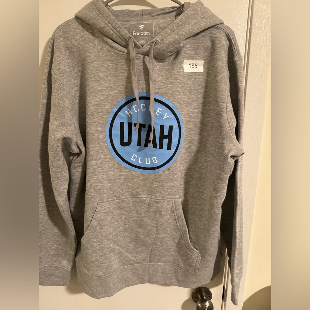 New Fanatics Gray and Blue Utah Club Hoodie